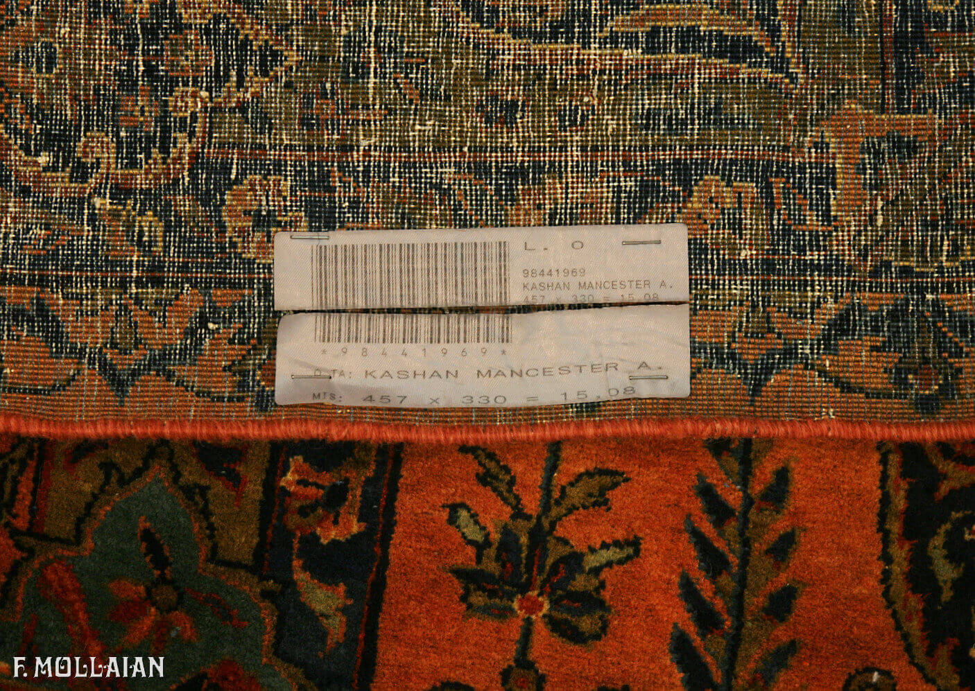 Antique Persian Kashan Manchester Carpet n°:98441969